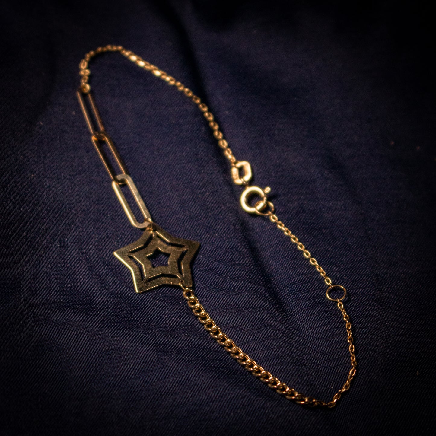 Star Charm with Paperclips Bracelet